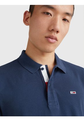 Polo Azul De Corte Slim Tommy Jeans