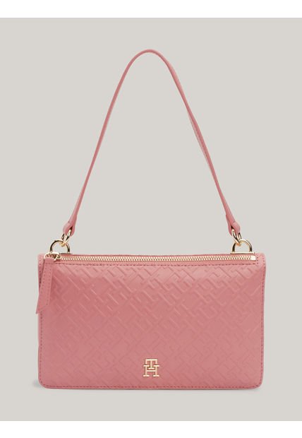 Bolso Beige De Hombro Pequeño En Charol Tommy Hilfiger