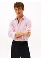Camisa Roja De Popelín De Corte Regular Tommy Hilfiger de Tommy Hilfiger