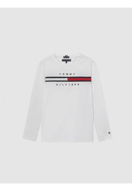 Camiseta De Niño Manga Larga Con Logo Tommy Hilfiger