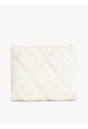 Billetera Beige Plegable Acolchada Con Monograma TH Tommy Hilfiger