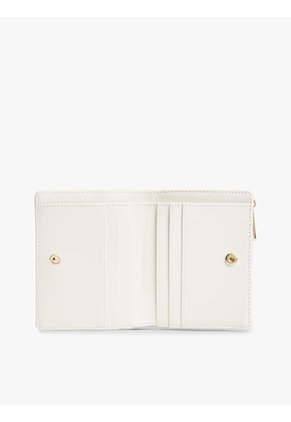 Billetera Beige Plegable Acolchada Con Monograma TH Tommy Hilfiger