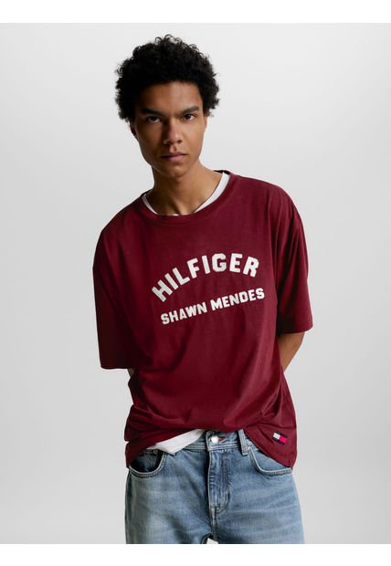 Camiseta Tommy Hilfiger X Shawn Mendes Hombre Rojo Tommy Hilfiger