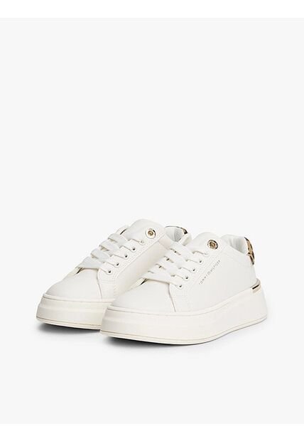 Tenis Blanco De Corte Bajo Con Cordones Tommy Hilfiger