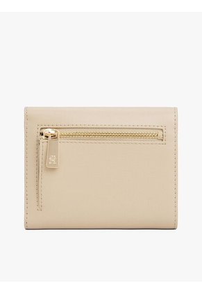 Billetera Beige Trifold Con Monograma TH Tommy Hilfiger