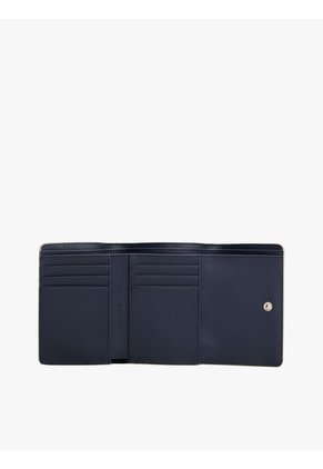 Billetera Beige Trifold Con Monograma TH Tommy Hilfiger