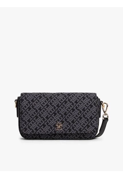 Bolso Negro Mensajero Hilfiger Icon De Jacquard Tommy Hilfiger