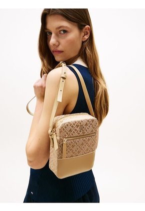 Bolso Beige Crossover Jacquard Tommy Hilfiger