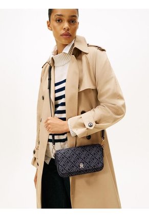 Bolso Negro Mensajero Hilfiger Icon De Jacquard Tommy Hilfiger