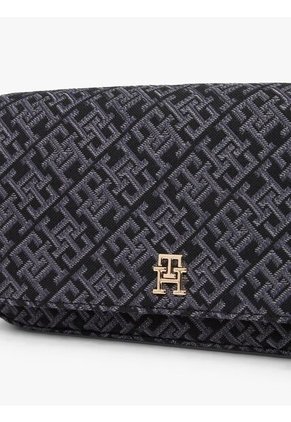 Bolso Negro Mensajero Hilfiger Icon De Jacquard Tommy Hilfiger