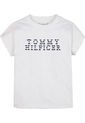 Camiseta Con Logo De Rayas Náuticas Niña Blanco Tommy Hilfiger de Tommy Hilfiger