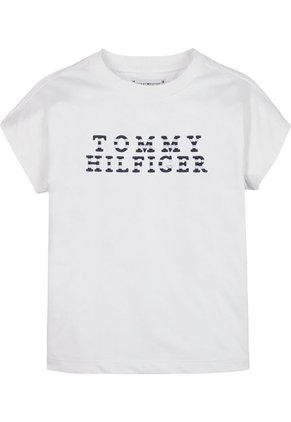 Camiseta Con Logo De Rayas Náuticas Niña Blanco Tommy Hilfiger