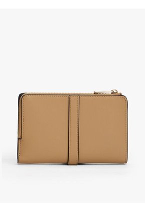 Billetera Beige Plegable Con Monograma TH Tommy Hilfiger