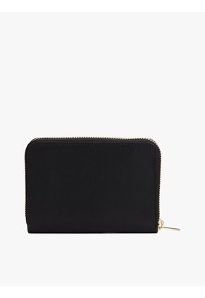 Billetera Negra Con Monograma TH Y Cierre De Cremallera Tommy Hilfiger