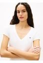 Camiseta Blanca Corte Slim Tommy Jeans de Tommy Hilfiger