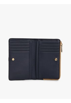 Billetera Beige Plegable Con Monograma TH Tommy Hilfiger