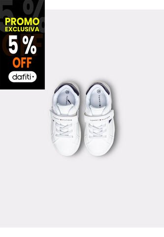 Tenis Blanco Tommy Hilfiger Con Velcro Tommy Hilfiger Tommy Hilfiger