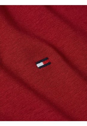 Vestido Rojo AOP Con Ribete De Cuello V Tommy Hilfiger