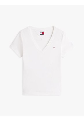 Camiseta Blanca Corte Slim Tommy Jeans