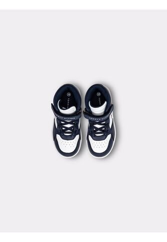 Tenis Blanco De Corte Alto Con Cordones Tommy Hilfiger Tommy Hilfiger