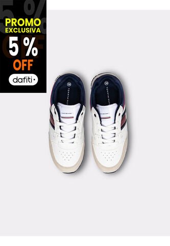 Tenis Multicolor De Corte Bajo Con Cordones Tommy Hilfiger Tommy Hilfiger