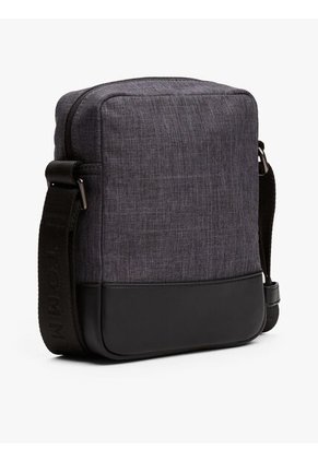 Bolso Negro Mini Reporter Con Logo Tommy Hilfiger