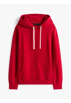 Buzo Rojo Con Capota Y Logo Bordado Tommy Hilfiger