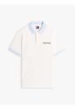 Polo Blanco De Piqué Regular Con Logo Bordado Tommy Jeans de Tommy Hilfiger