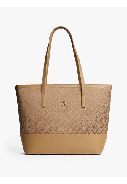 Bolso Beige Tote Jacquard Tommy Hilfiger