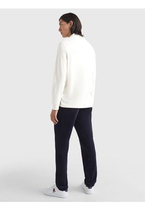 Polo De Algodón Orgánico Con Manga Larga Beige Tommy Hilfiger