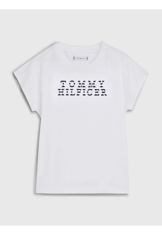 Camiseta Con Logo De Rayas Náuticas Niña Blanco Tommy Hilfiger Tommy Hilfiger