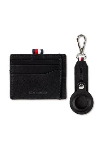 Tarjetero Negro Con Llavero Para AirTag Tommy Hilfiger Tommy Hilfiger