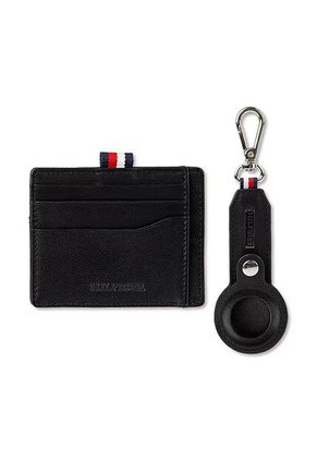 Tarjetero Negro Con Llavero Para AirTag Tommy Hilfiger
