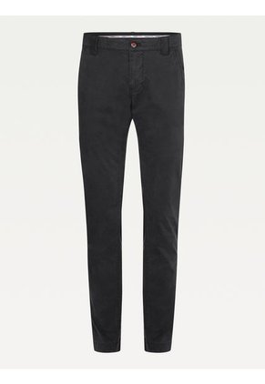 Pantalón Negro Chino Scanton De Corte Slim Con Logo Tommy Jeans