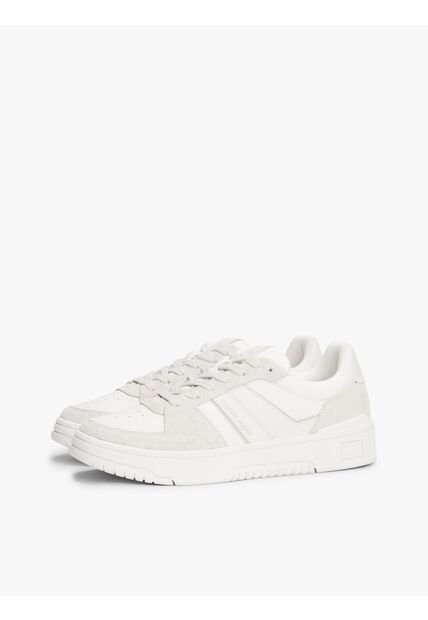 Tenis Gris De Mezcla De Ante Y Suela Cupsole Tommy Hilfiger