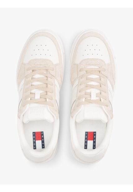 Tenis Beige De Mezcla De Ante Y Suela Cupsole Tommy Hilfiger