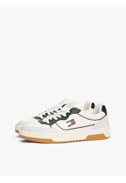 Tenis Blanco De Cuero Con Suela Cupsole Tommy Hilfiger