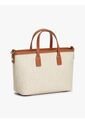 Bolso Beige Tote Con Correa Cruzada TH Monoplay Tommy Hilfiger de Tommy Hilfiger