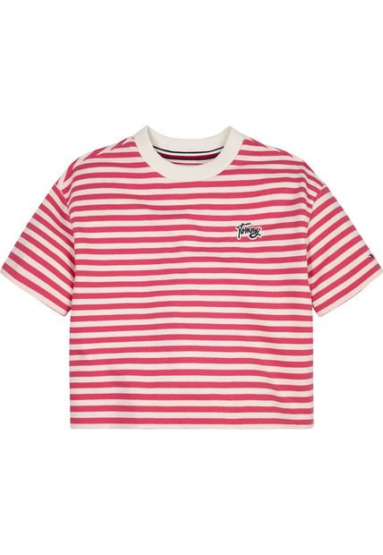 Camiseta Con Rayas Marineras Para Niña Tommy Hilfiger