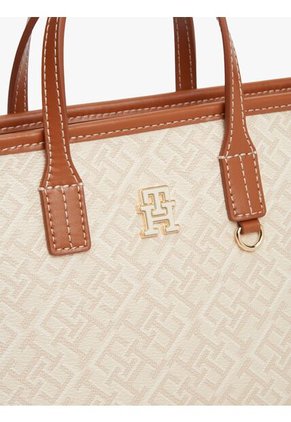 Bolso Beige Tote Con Correa Cruzada TH Monoplay Tommy Hilfiger