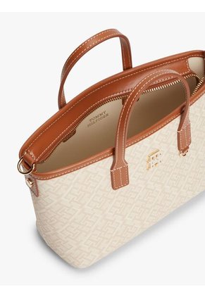 Bolso Beige Tote Con Correa Cruzada TH Monoplay Tommy Hilfiger