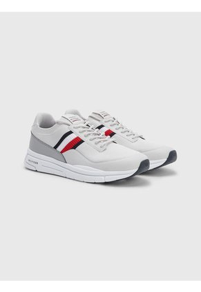 Tenis Ligeras Con Cinta Distintiva Hombre Blanco Tommy Hilfiger