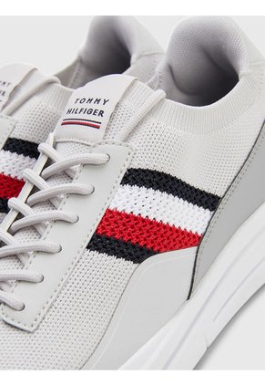Tenis Ligeras Con Cinta Distintiva Hombre Blanco Tommy Hilfiger