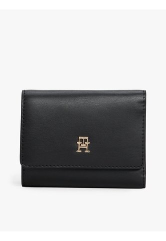 Billetera Negra Trifold Con Monograma TH Tommy Hilfiger Tommy Hilfiger
