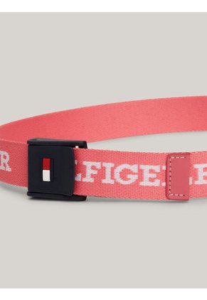 Cinturón Rosa Textil Trenzado De Niños Tommy Hilfiger