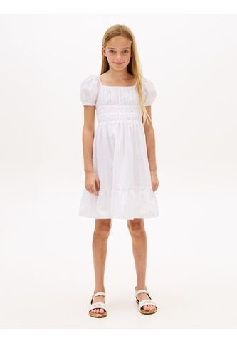 Vestido Blanco De Manga Corta Farol Tommy Hilfiger Tommy Hilfiger