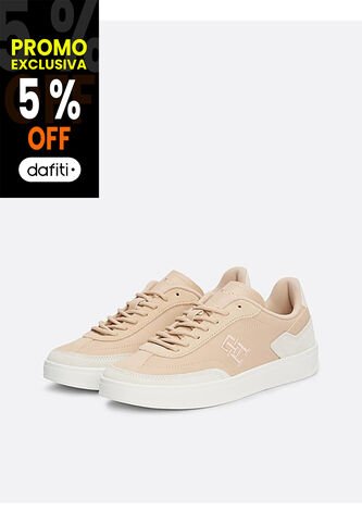 Tenis Beige Deportivas Heritage De Ante Tommy Hilfiger Tommy Hilfiger