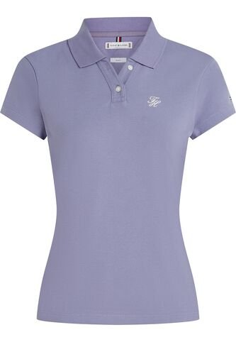 Polo Purpura De Corte Slim Con Logo Script Tommy Hilfiger Tommy Hilfiger