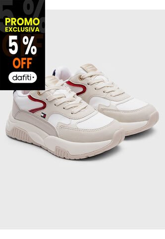 Tenis Beige Con Logo Para Niña Tommy Hilfiger Tommy Hilfiger