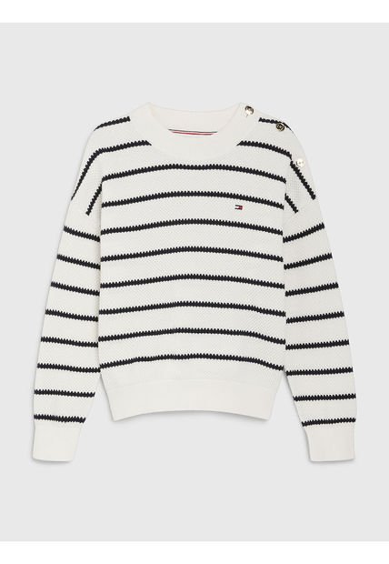 Saco Manga Larga Para Niña Blanco Tommy Hilfiger